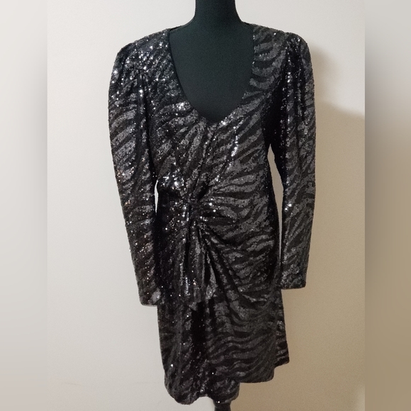 Parker Black V-Neck Dress Women's Size 16 NWT - Picture 5 of 16